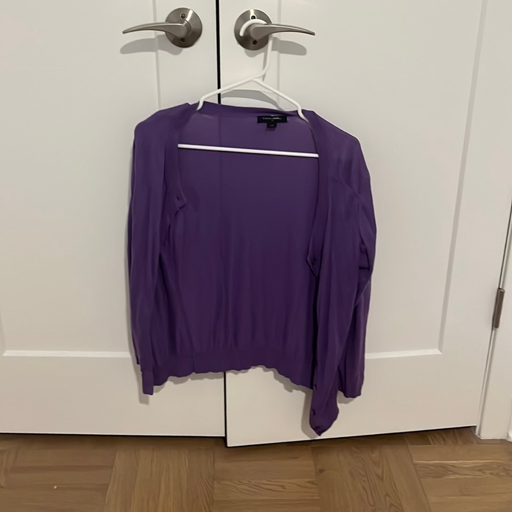 Purple cardigan